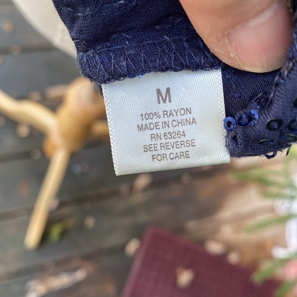 DRESS BARN Sequined Tee NWT SZ M American Dream - Picture 6 of 6